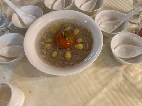 Yam paste and mandarin at Cheng Hoo Thian 