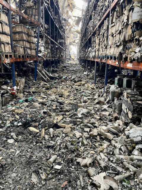Destruction of Kyiv warehouse image 1 of 3