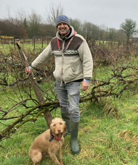 Tim Wildman in lost vineyard