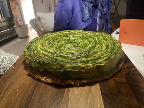 Courgette tart at Katikies Oia