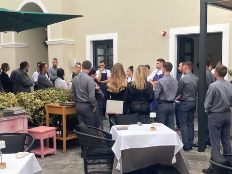 Katikies Garden staff briefing