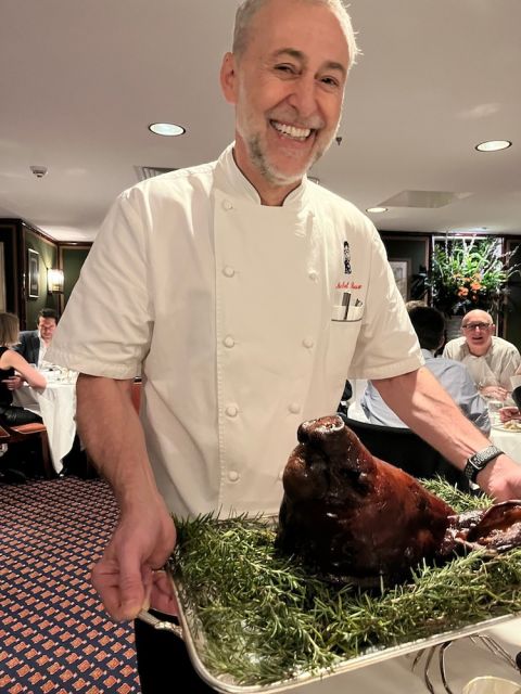 Michel Roux and pig