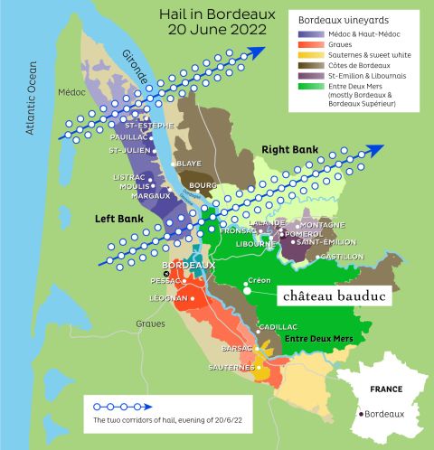 Bordeaux 2022 hail map