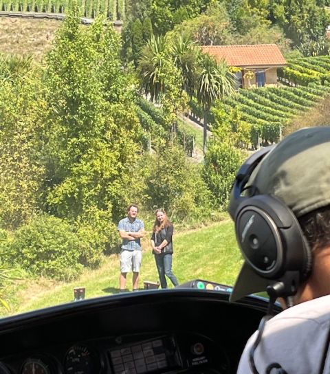 Giesen and Veldhuizen from a helicopter