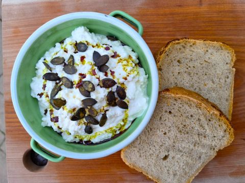 Bucno and skuta - Slovenian breakfast