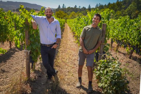 Cristom Vineyards Tom Gerrie Owner & Winegrower & Daniel Estrin Winemaker & Vineyard Manager.