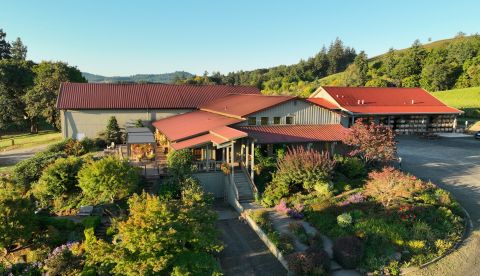 Cristom Vineyards Winery Aerial October 2023