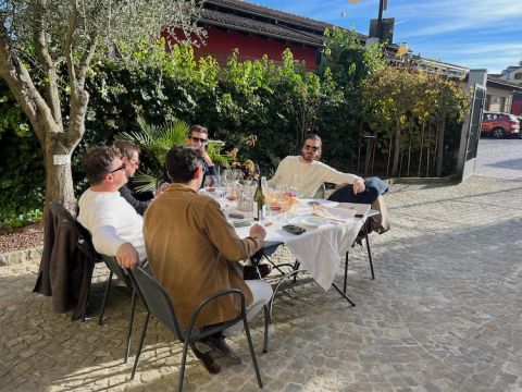 Lunch outside Antica Torre in Barbaresco