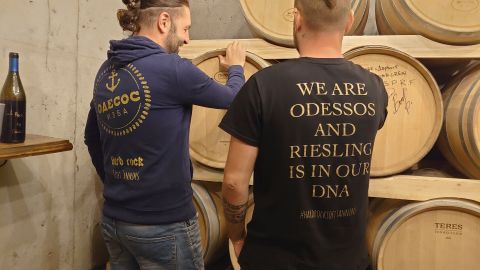 Georgi and Vladislav Vankov at Odessos Winery