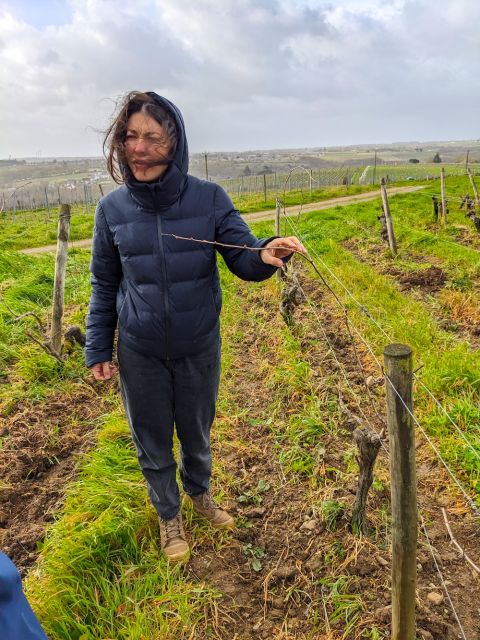 Ch de Plaisance Vanessa Cherruau in her cellar