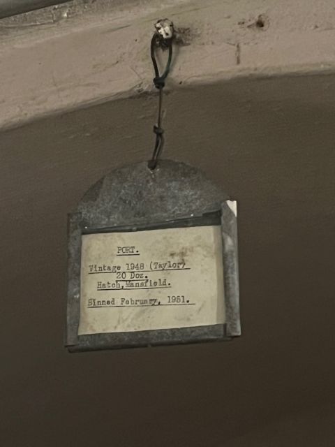 Raby Castle port bin label