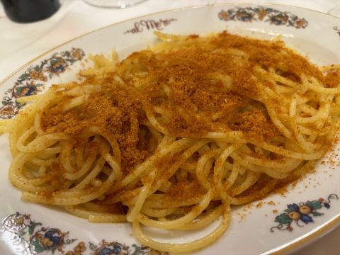 spaghetti alla bottarga Al Moro