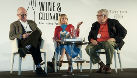 Nick, Jancis and Victor de la Serna at a Barcelona conference