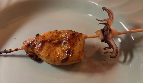 Squid skewer