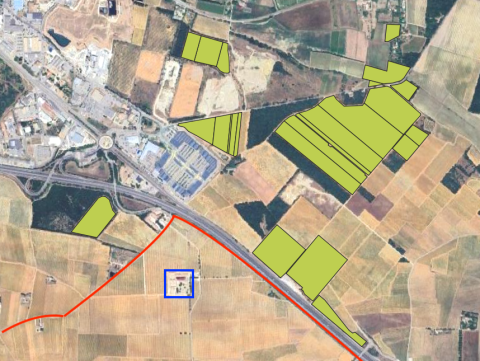 A map of the vineyards for Coudoulet de Beaucastel