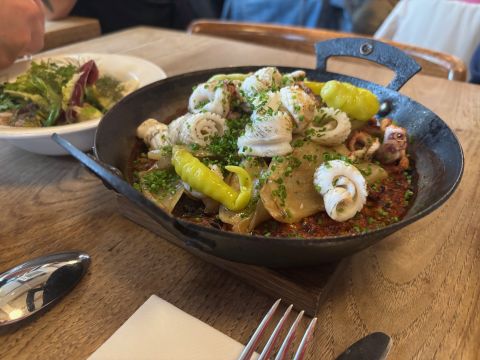 squid and sobresada rice at Brat