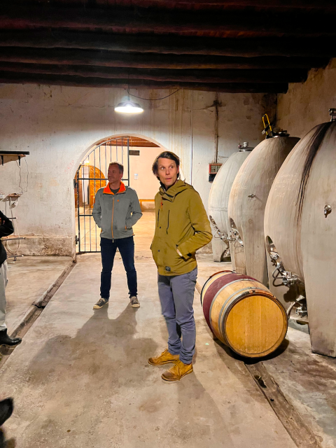 Alex Milner in his mad cellar