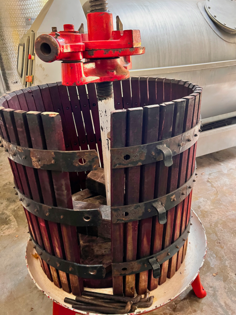 Alex Milner's antique basket press