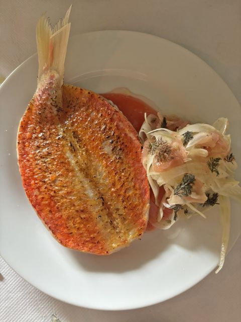 red mullet crudo at The Old Pharmacy