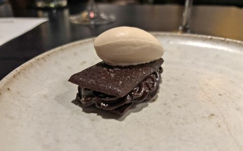 chocolate dessert at etch