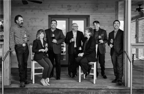 Black and white photo of the the Indelicato family