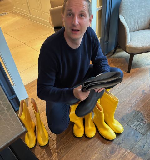 Jan Philipp Berner and wellies