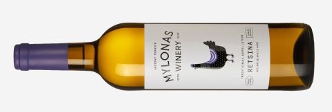 Mylonas Retsina bottle shot