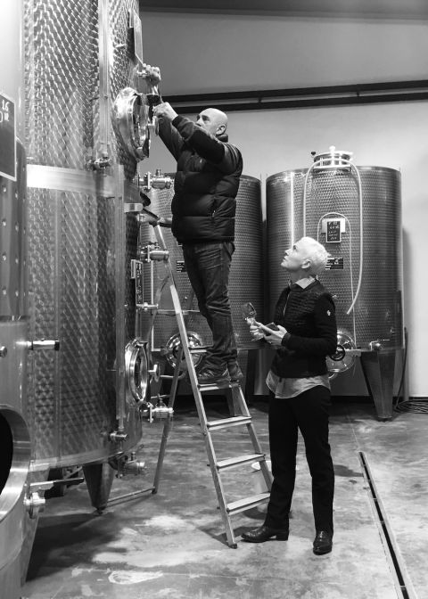 Yves and Sandrine Leccia in their winery