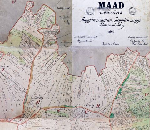 1867 map of the Király hill