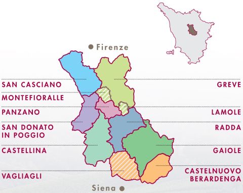 Chianti Classico UGAs map