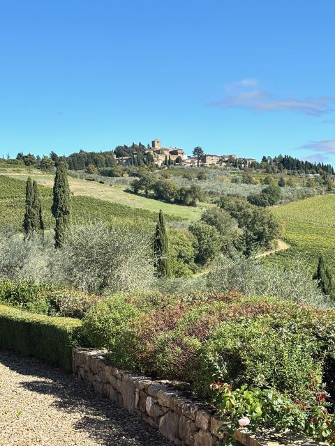 Panzano in the distance