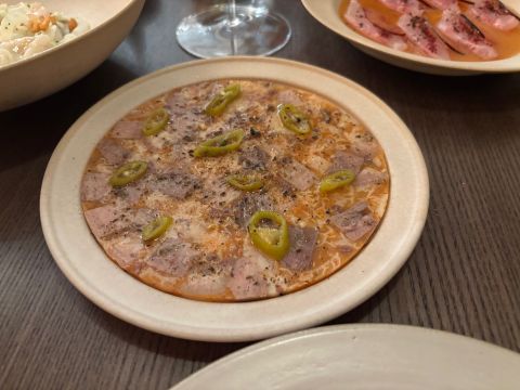 Alta's pigs trotters and tripe pancake