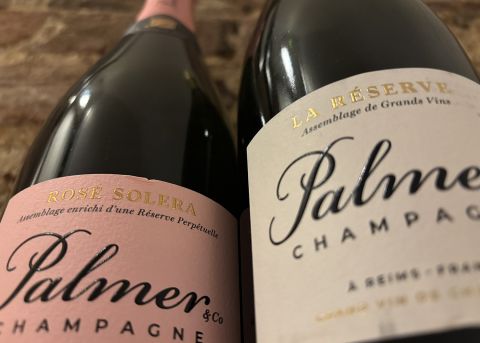 Palmer and Co Rosé and Réserve Brut NV champagnes