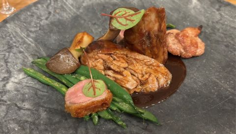 lamb stew with French beans and morels at Sobretablas in Seville