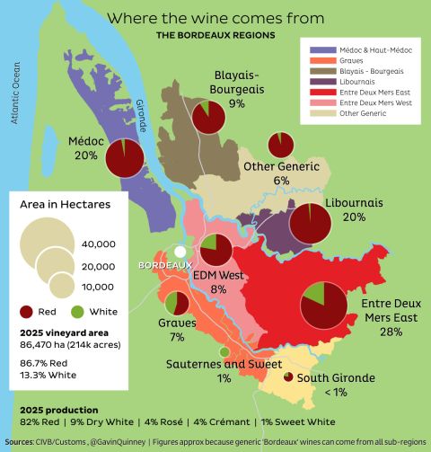 map of where bordeaux wine is produced