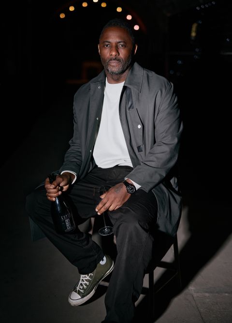 Idris Elba with Porte Noire champagne
