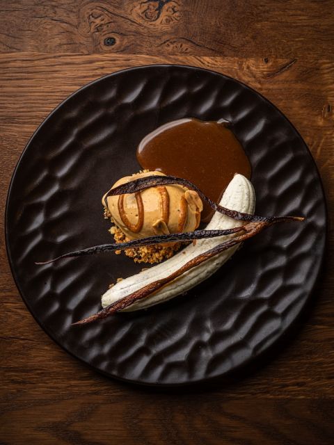Roe banana parfait