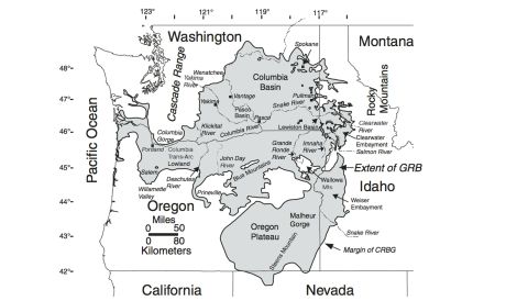Columbia River Basalt Group map
