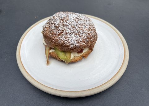 rhubarb bun at The Bull