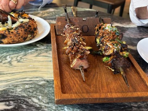 Roe skewers