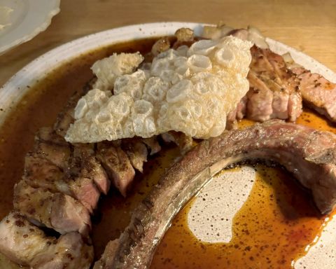 pork tomahawk at Wild