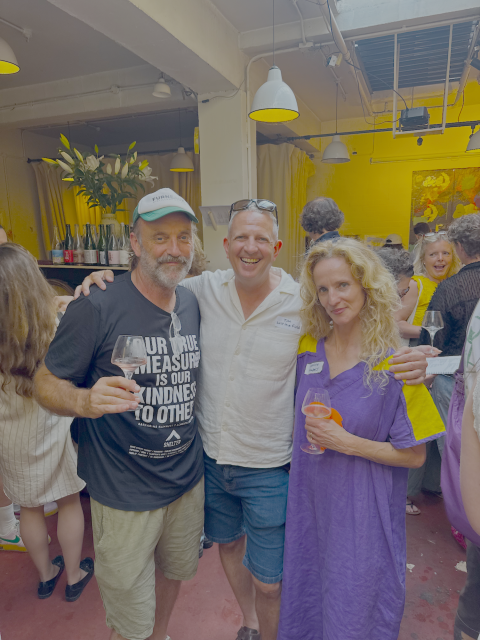 Organiser Tim Wildman (centre) with Numbers owners Hugh Thorn and Caroline Price
