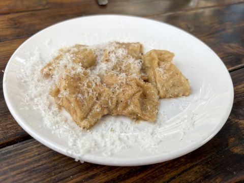 Angolotti with crab at the Rocket Store