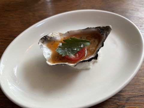 Dylans' oyster on the half shell with Bloody Mary sauce (photo credit Ben Colvill)