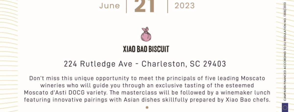 Moscato d'Asti Master Class & Lunch - Xiao Bao Biscuit, June 21, 2023, Charleston