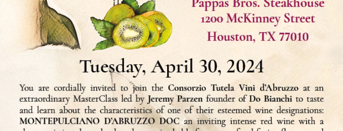 Abruzzo Wine Consortium presents "The Charming Taste of Europe" MasterClass