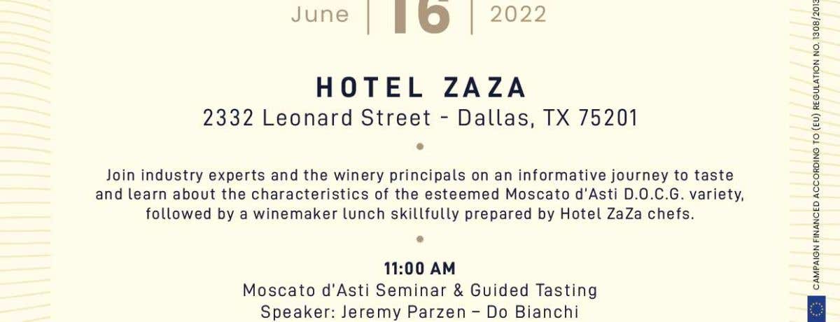 Moscato d'Asti DOCG Master Class and Lunch