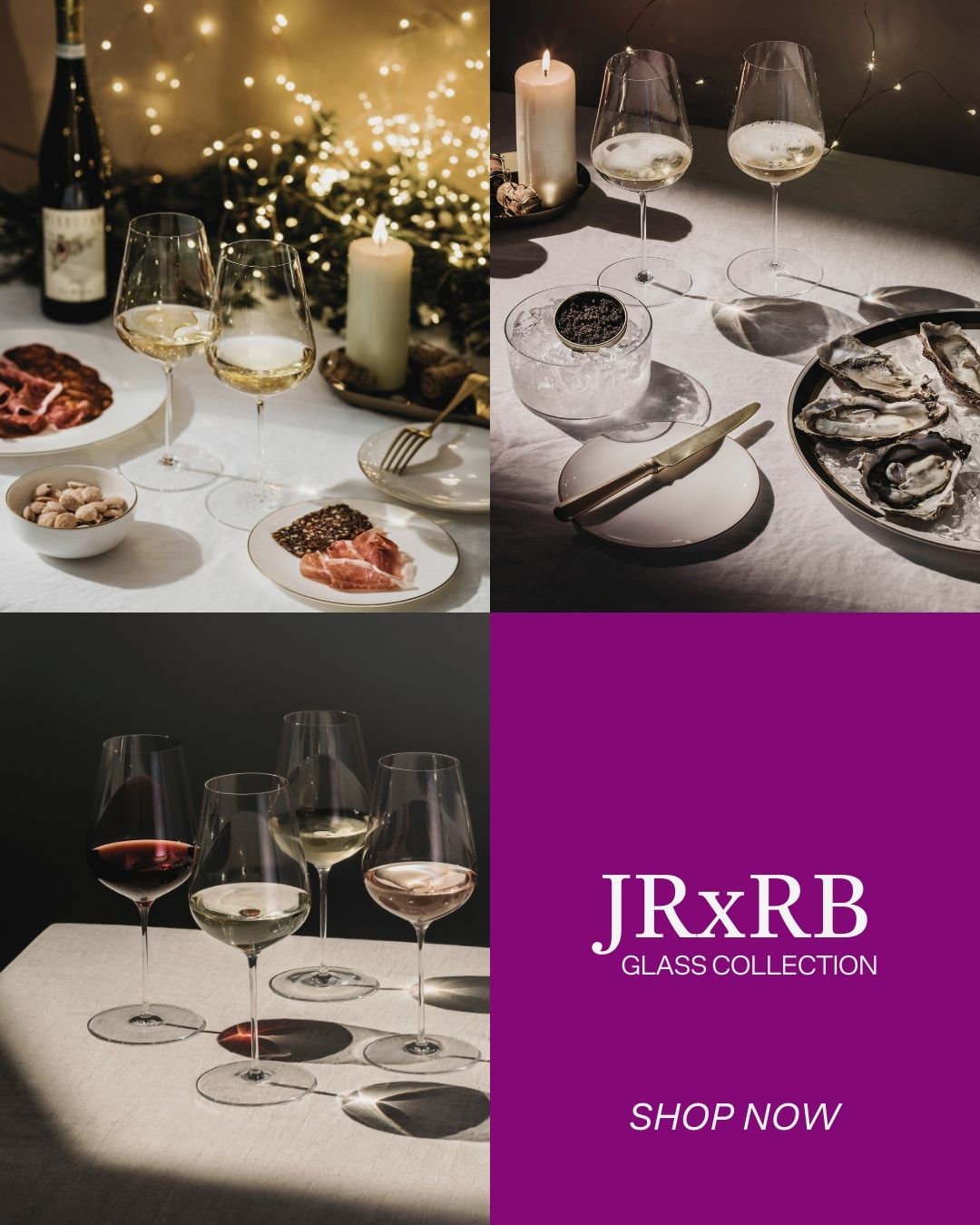 Richard Brendon glasses sitting on a table with a link to purchase them