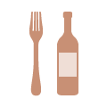 Food then wine icon