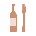 Wine then food icon